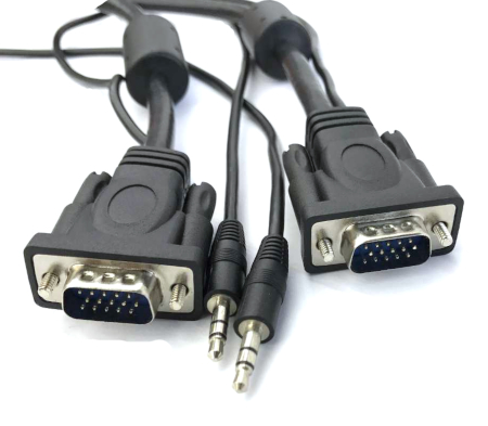 VGA + 3.5mm Stereo M to M Cable with ferrite 3m